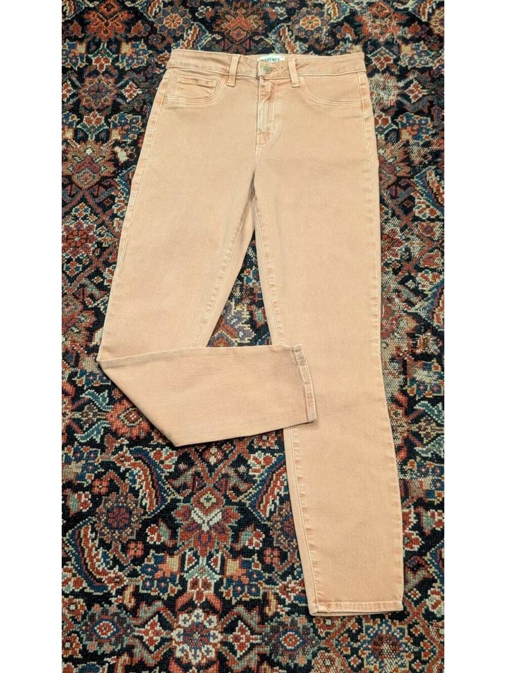 NWT L'AGENCE Margot High Rise Skinny Jeans | Dusty Peach | Size 27